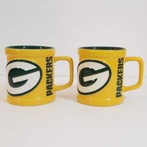 NFL Licensed Green Bay Packers Cups Mugs 10oz Set